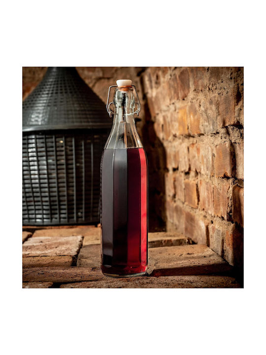Kadax Bottiglia Grătare comerciale Sticlă con tappo in sughero Transparent 1000ml