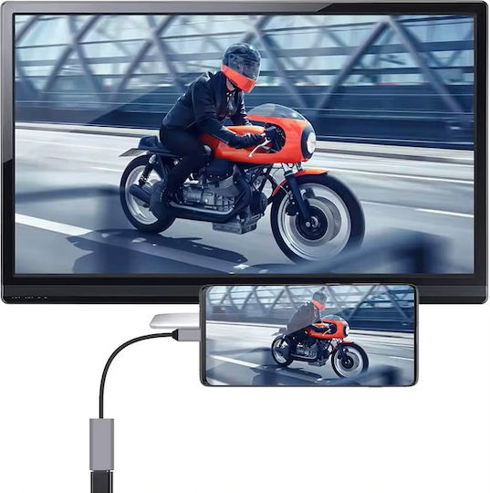 Powertech Converter USB-C Male to HDMI Female Gray 1 Piece CAB-UC086