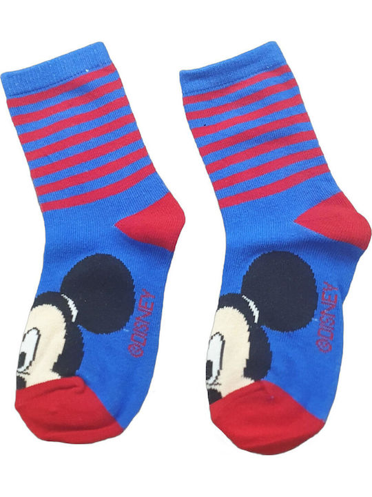 Disney Παιδικές Κάλτσες Mickey Blue, Red