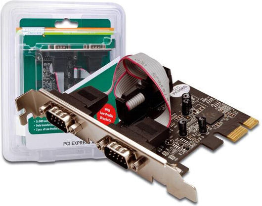 Aten Κάρτα PCIe σε 2 θύρες RS232 DB9 Serial
