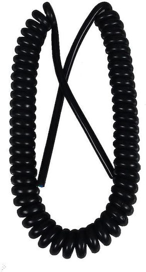 Central Spiral Telephone Cable Unterminated 3m Black (01-02-46MA/M)