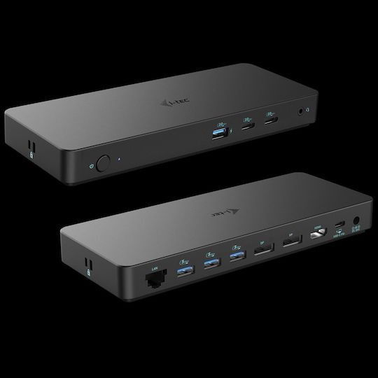 i-tec Gen 2 Pro Thunderbolt 4 Docking Station με HDMI/DisplayPort 4K PD Ethernet και σύνδεση 3 Οθονών Μαύρο