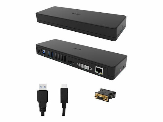 i-tec USB-A Docking Station with HDMI 4K PD Ethernet and Support for 2 Monitors Black (CAHDMIDVIDOCKPRO)