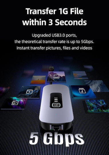 Usams US-SJ643 USB-C Docking Station με 4K PD Ethernet