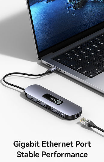Usams US-SJ643 USB-C Docking Station με 4K PD Ethernet
