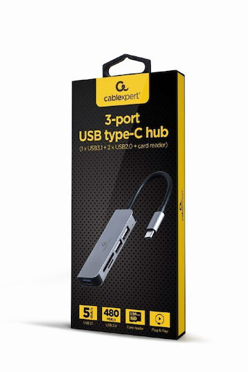 Cablexpert USB-C Docking Station with HDMI 4K PD Gray (A-CM-COMBO5-02)