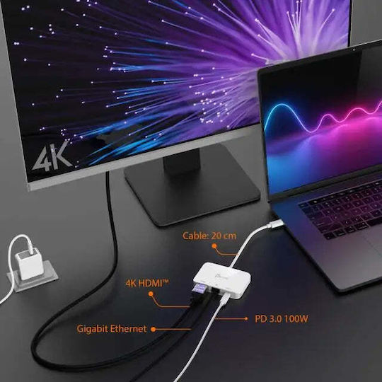J5create USB-C Docking Station με HDMI 4K PD Ethernet (JCA351)