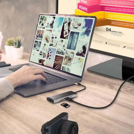 J5 Create USB-C Stație de andocare cu HDMI 4K PD Ethernet Gri (JCD393-N)