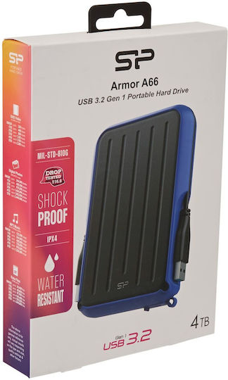 Silicon Power Armor A66 USB 3.2 External 2.5" HDD 4TB Black / Blue