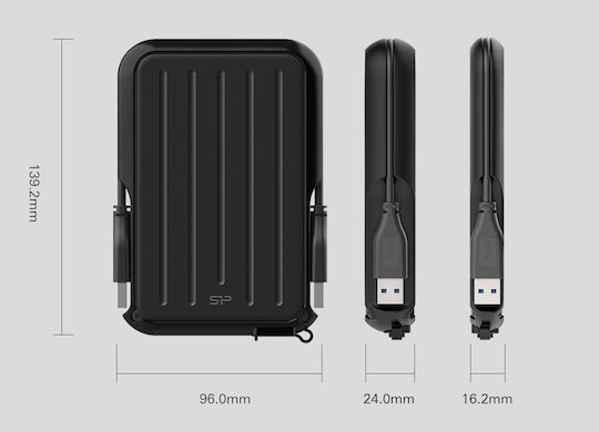 Silicon Power Armor A66 USB 3.2 External 2.5" HDD 5TB Yellow