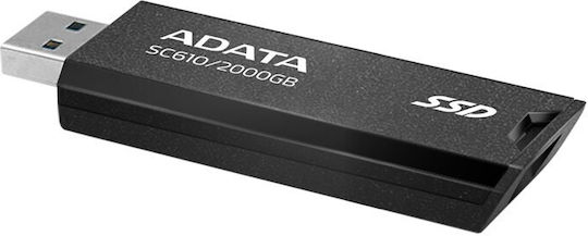 Adata SC610 USB 3.2 Extern SSD 2TB Negru