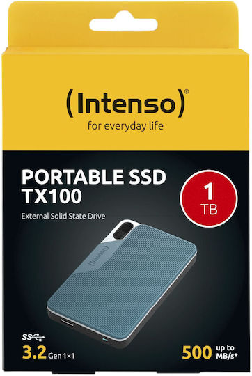 Intenso TX100 USB 3.2 Външен SSD 1000ГБ 2.5" Син