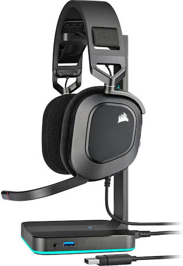 Corsair HS80 RGB Over Ear Gaming Headset with Connection USB Gray