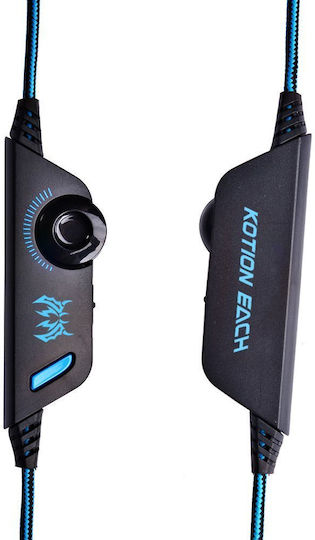 Kotion Each G2000 Over Ear Gaming Headset with Connection 3.5mm / USB Orange