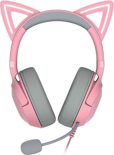 Razer Kraken Kitty V2 Over Ear Gaming Headset with Connection USB Quartz