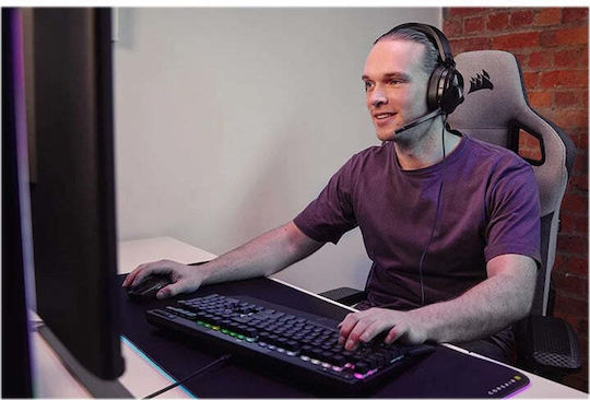 Corsair HS55 Surround Over Ear Gaming Headset με σύνδεση 3.5mm Carbon