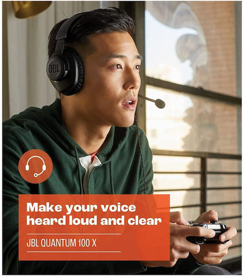 JBL Quantum 100X Over Ear Gaming Headset με σύνδεση 3.5mm