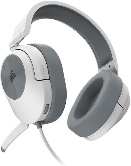 Corsair HS55 Drahtloses Über Ohr Gaming-Headset mit Bluetooth / USB Verbindung Weiß für PC / PS4