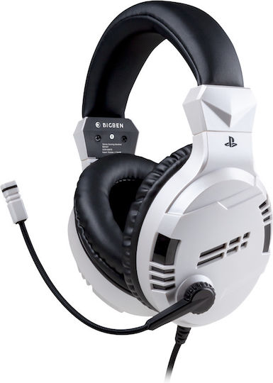 Bigben Interactive Interactive V3.0 Over Ear Gaming Headset με σύνδεση 3.5mm Λευκό