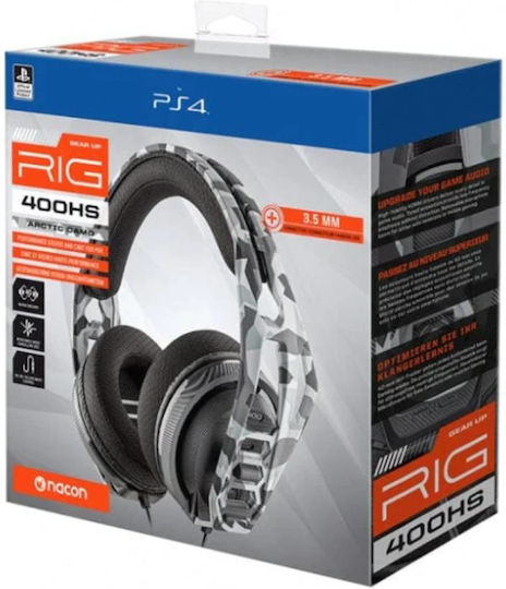 Plantronics RIG 400HS Over Ear Gaming Headset με σύνδεση 3.5mm Γκρι