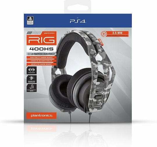 Plantronics RIG 400HS Over Ear Gaming Headset με σύνδεση 3.5mm Γκρι