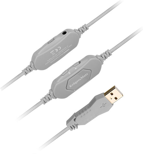 Kruger & Matz Kids Over Ear Gaming Headset με σύνδεση 2x3.5mm / USB Ροζ