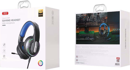 XO GE-09 Over Ear Gaming Headset cu conexiune 3,5mm / USB Negru