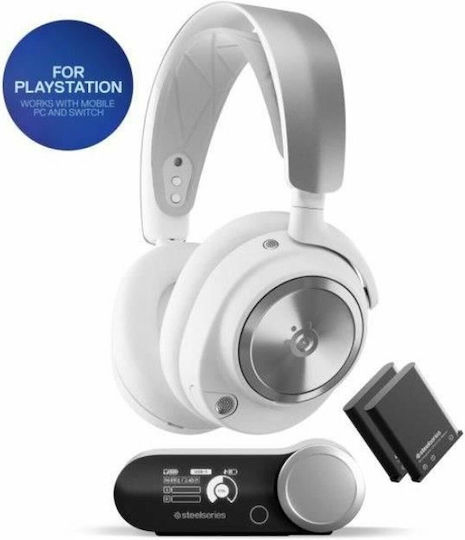SteelSeries Arctis Nova Pro Wireless Over Ear Gaming Headset with Connection 3.5mm / Bluetooth White