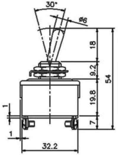 Cntd T-1328 Διακόπτης Λεβιέ 1τμχ