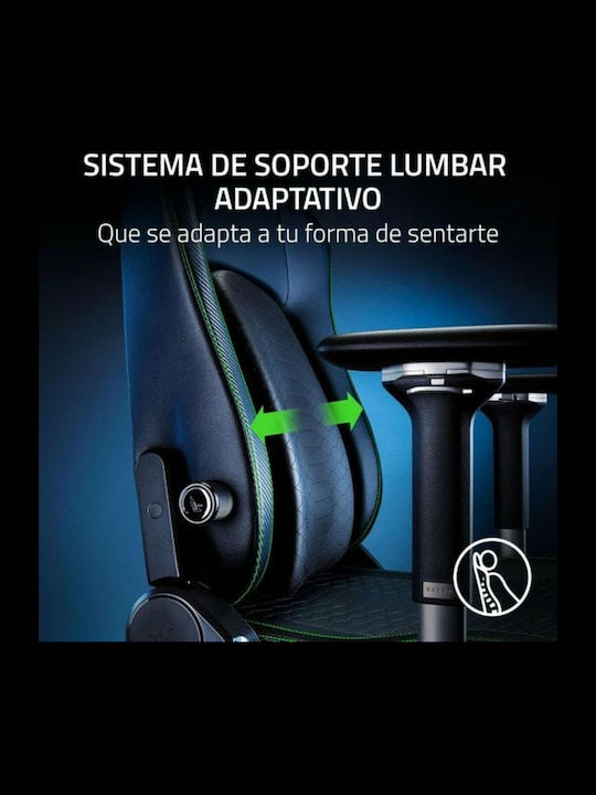 Razer Iskur V2 Artificial Leather Gaming Chair with Adjustable Arms Black / Green