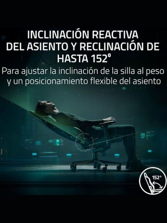Razer Iskur V2 Artificial Leather Gaming Chair with Adjustable Arms Black / Green