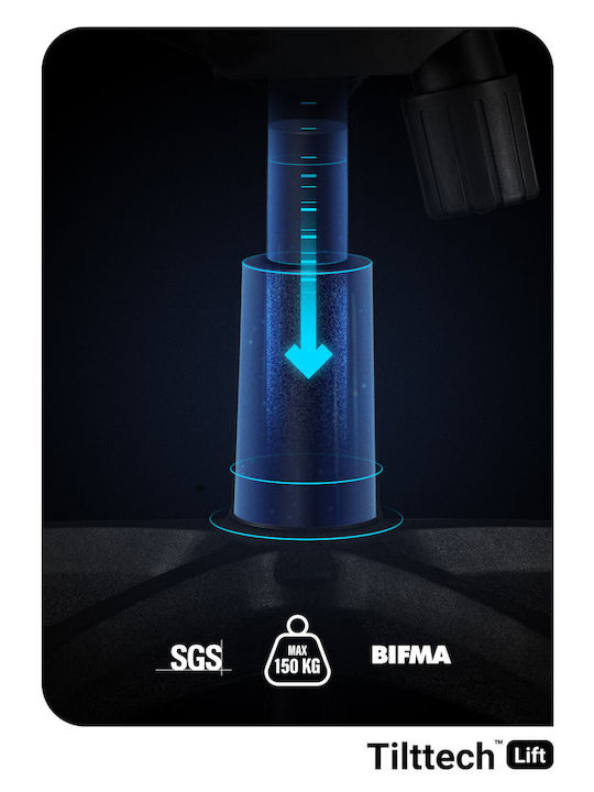 Diablo X-One 2.0 King Size Καρέκλα Gaming Δερματίνης με Ρυθμιζόμενα Μπράτσα Μαύρο / Λευκό