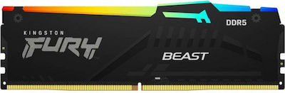 Kingston FURY Beast RGB 16GB DDR5 RAM με Ταχύτητα 6000 για Desktop