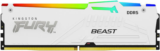 Kingston Fury Beast RGB DDR5 με Module 1x16GB και Ταχύτητα 6400 για Desktop