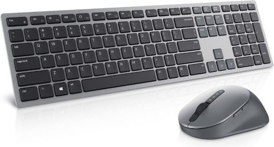 Dell Wireless KM7321W Bluetooth Σετ Πληκτρολόγιο & Ποντίκι Αγγλικό US Ασημί