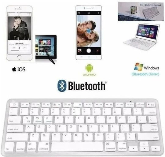 Andowl Q-901 Fără fir Bluetooth Doar tastatura Engleză US Alb