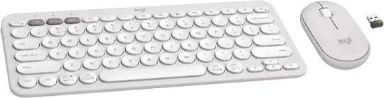 Logitech Pebble 2 Wireless Keyboard & Mouse Set English US White