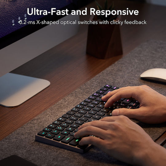 ESR US/6B013 Ασύρματο Bluetooth Πληκτρολόγιο Αγγλικό US