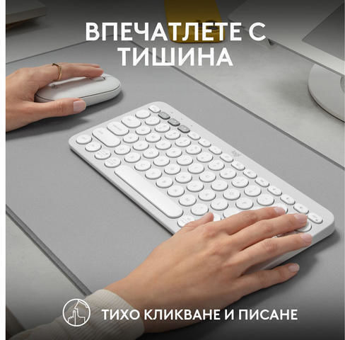 Logitech Pebble 2 Wireless Keyboard & Mouse Set English US White