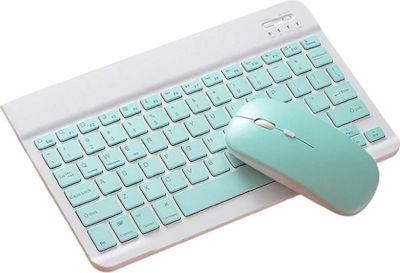 Aoas AOAS AS-110 Wireless Bluetooth Keyboard & Mouse Set English US Light Green