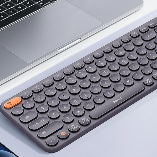 Baseus K01B Fără fir Bluetooth Doar tastatura Engleză US Gri