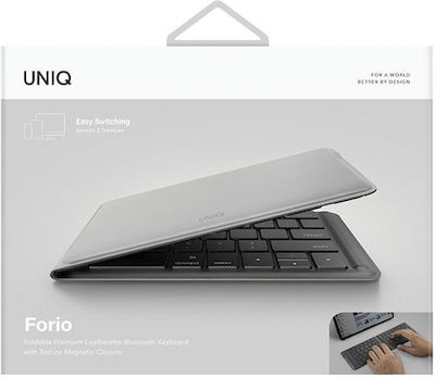 Uniq Forio Ασύρματο Bluetooth Πληκτρολόγιο Αγγλικό US Chalk Grey