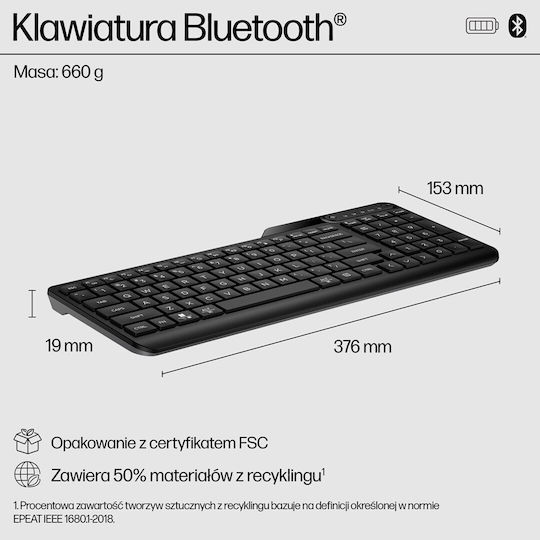 HP 460 Wireless Bluetooth Keyboard Only English US