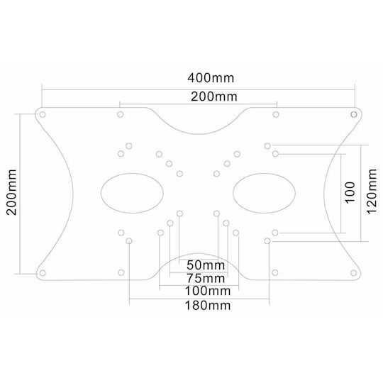 Neomounts Wandmontiert Halterung Monitor bis 52" Silber (PMA-VESA400)