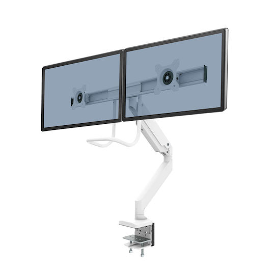Fellowes Stand Desk Mounted for 2 Monitors up to 32" with Arm White (9909401)