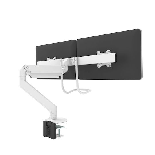 Fellowes Stand Desk Mounted for 2 Monitors up to 32" with Arm White (9909401)