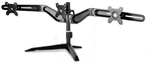 Silverstone ARM31BS Schreibtisch Halterung für 2 Monitore bis 24"