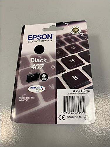 Epson 407 Оригинален Мастило за мастиленоструен принтер Черен (C13T07U140)