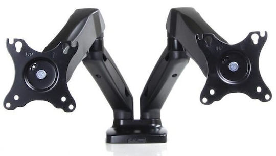 Art L-16GD Stand Desk Mounted for 2 Monitors up to 27" with Arm