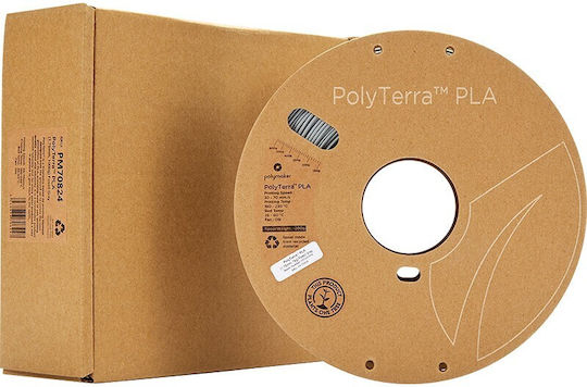 Polymaker Polyterra PLA 3D Принтер Филамент 1.75мм Сив 1кг 1бр Макарa